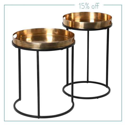 Nest of Gold Tables Joanna Wood Shop