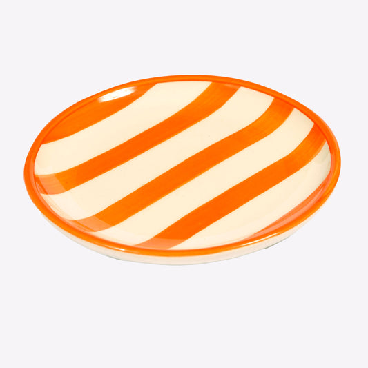 Orange Striped Porcelain Mini Plate Joanna Wood Shop