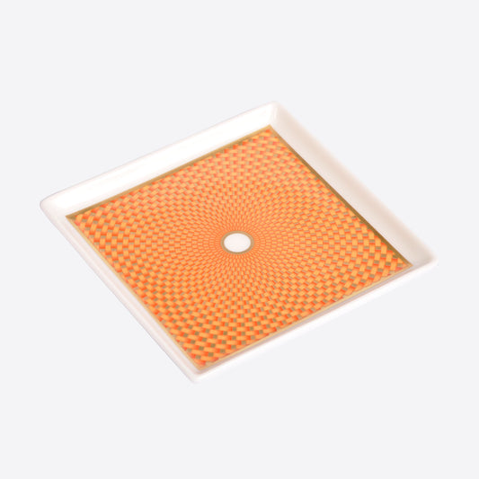 Limoges Tresor Orange Small Square Tray Not specified