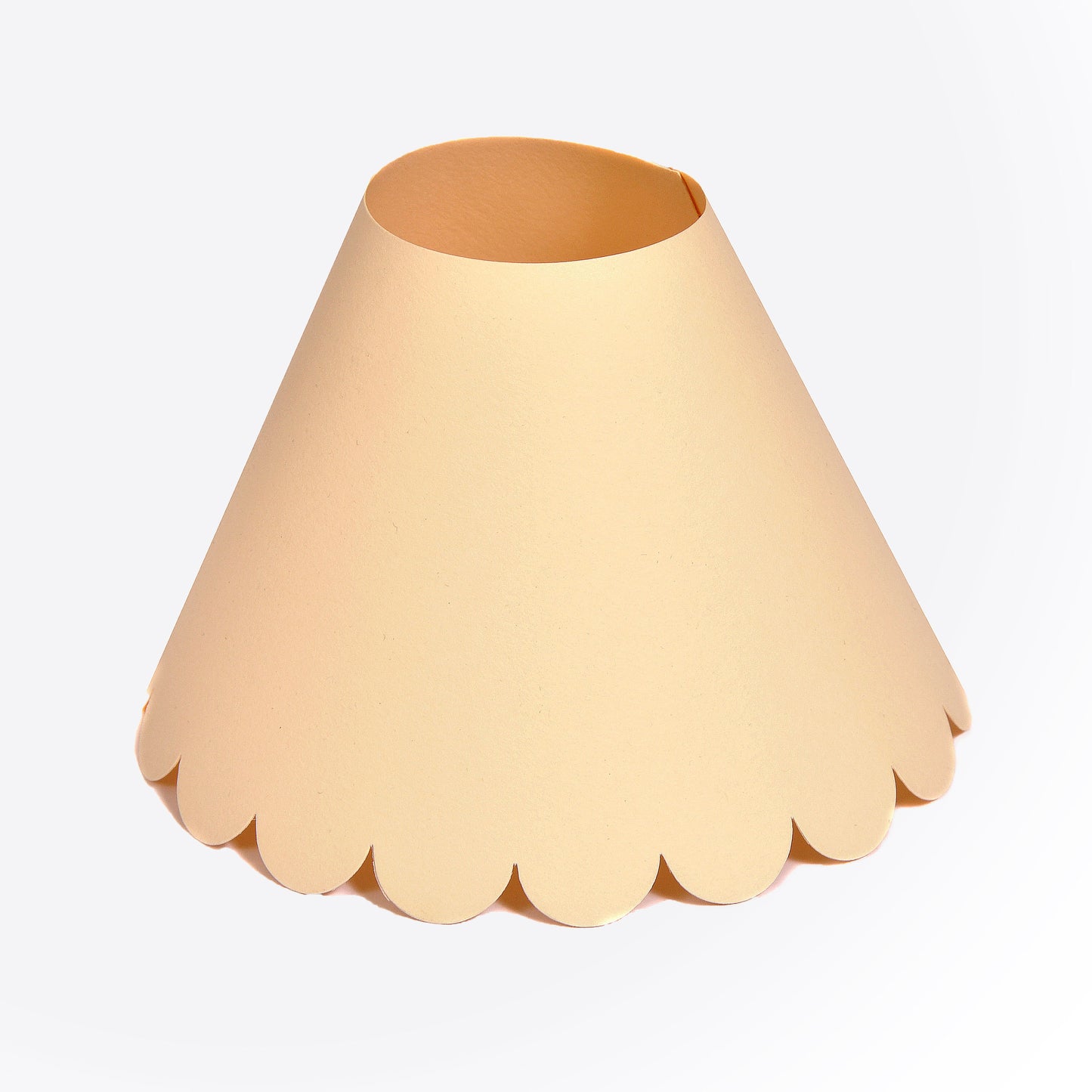 cream candle shade with scalloped edge
