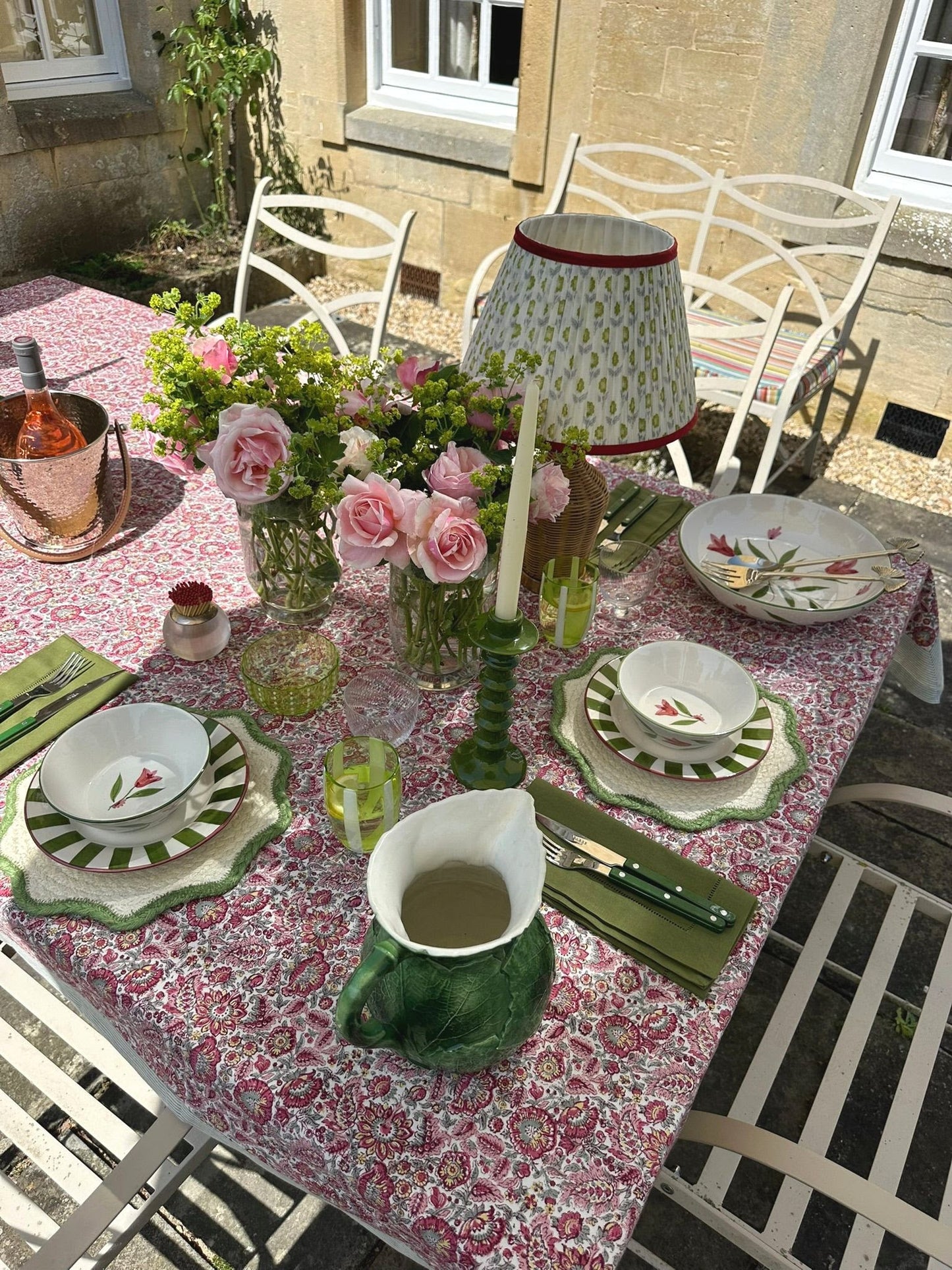 Set of 4 Green Linen Napkins Joanna Wood Shop