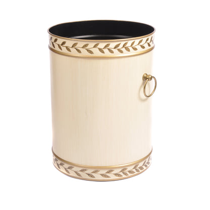 Cream and Gold Waste Paper Basket Joanna Wood Shop