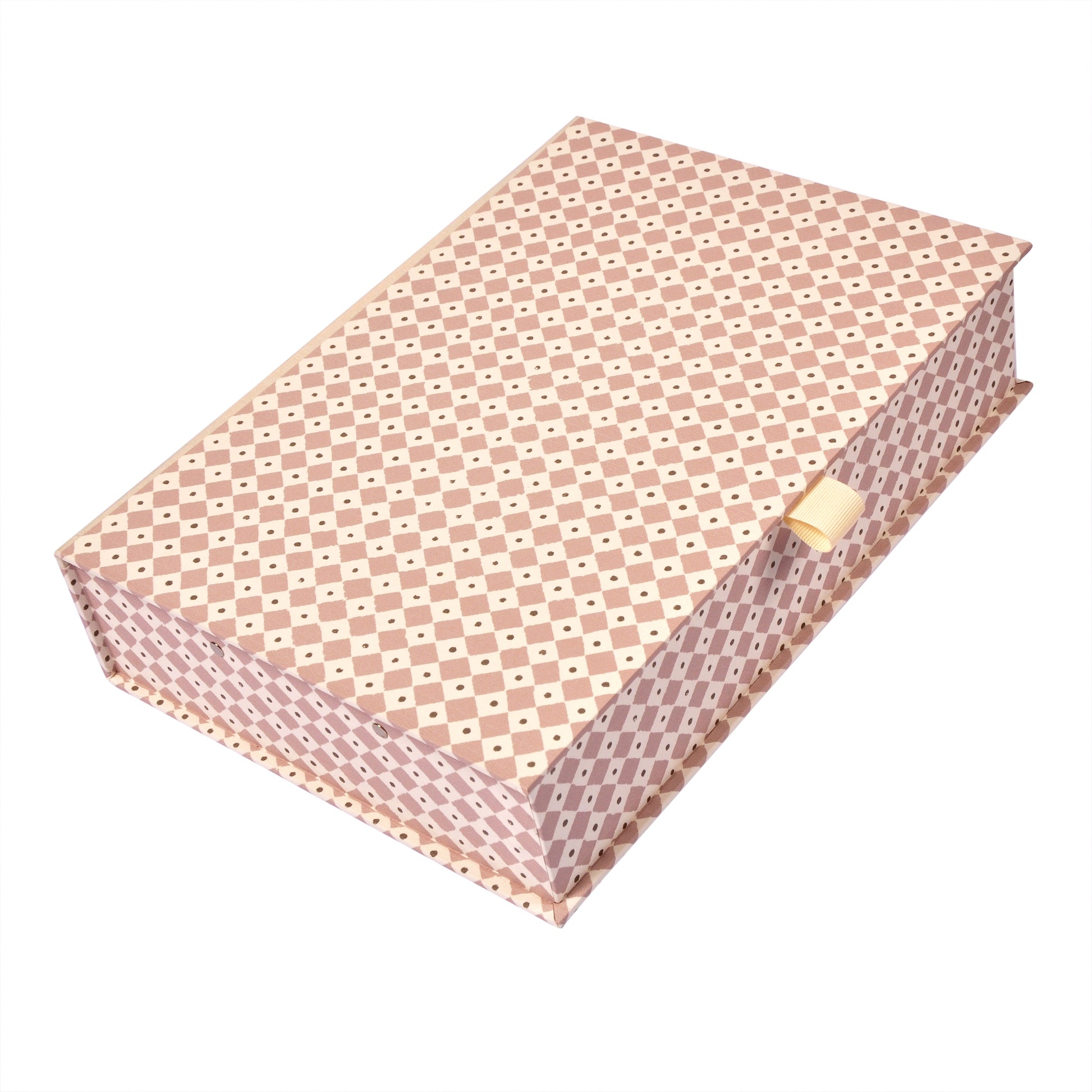 Diamond Dot Rose A4 Boxfile Joanna Wood Shop