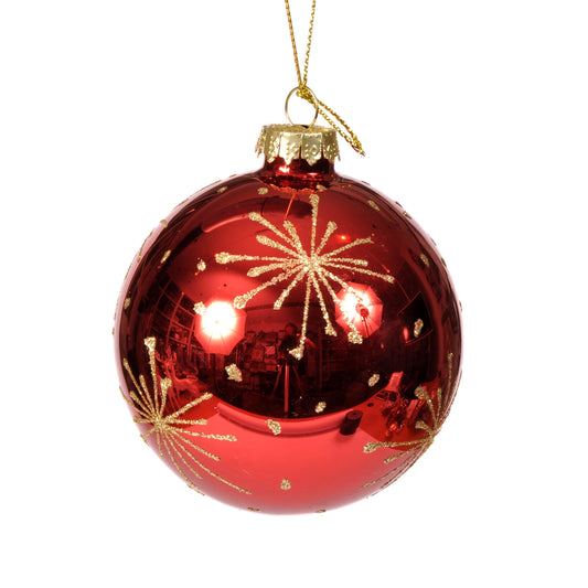 Gold Starburst Red Bauble Not specified