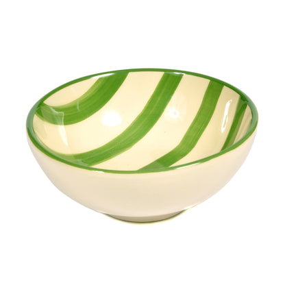 Green Striped Porcelain Bowl Not specified
