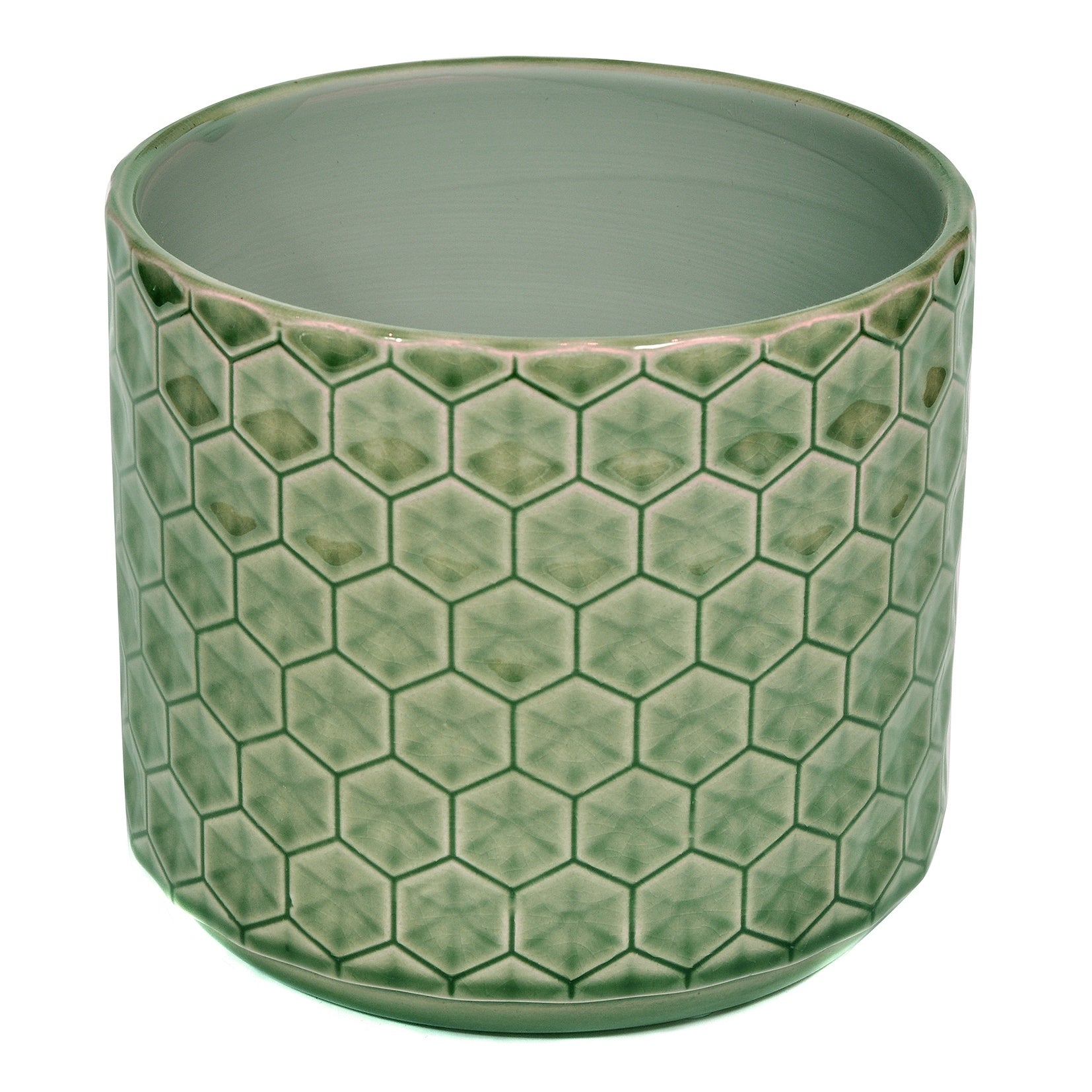 Green Honeycomb Planter Large Not specified