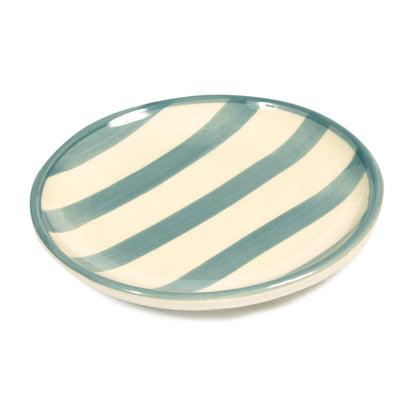 Grey Striped Porcelain Mini Plate Not specified