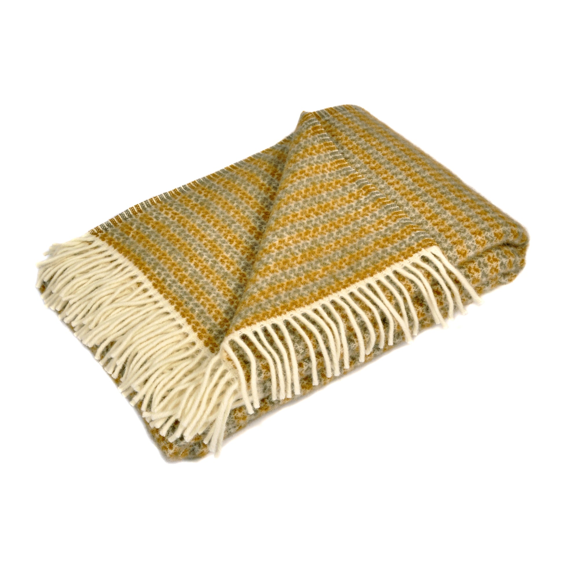 Caramel and Taupe Lambswool Throw Not specified