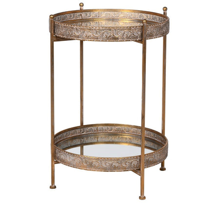 Gold Two Tier Side Table Not specified