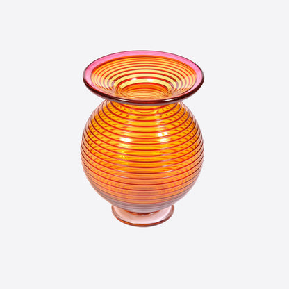 orange glass vase