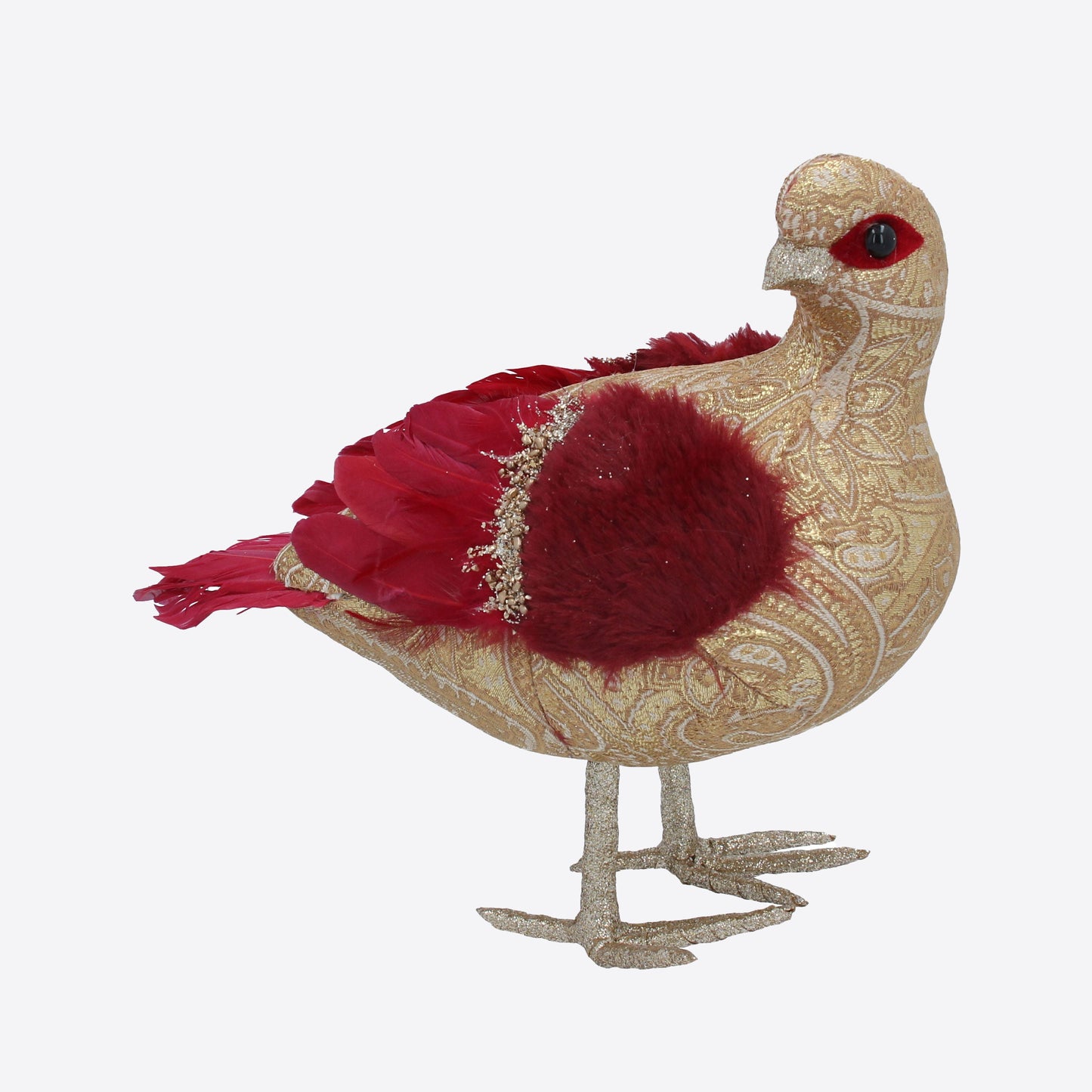 Burgundy and Gold Fabric Partridge Not specified