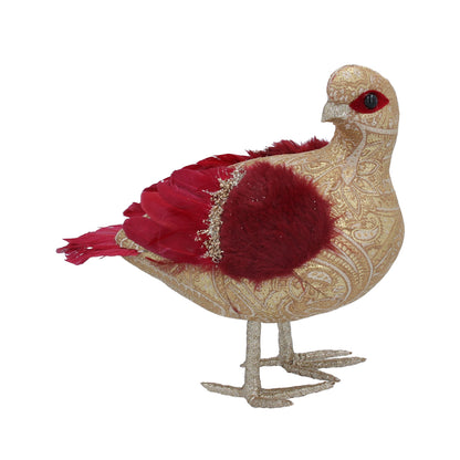 Burgundy and Gold Fabric Partridge Not specified