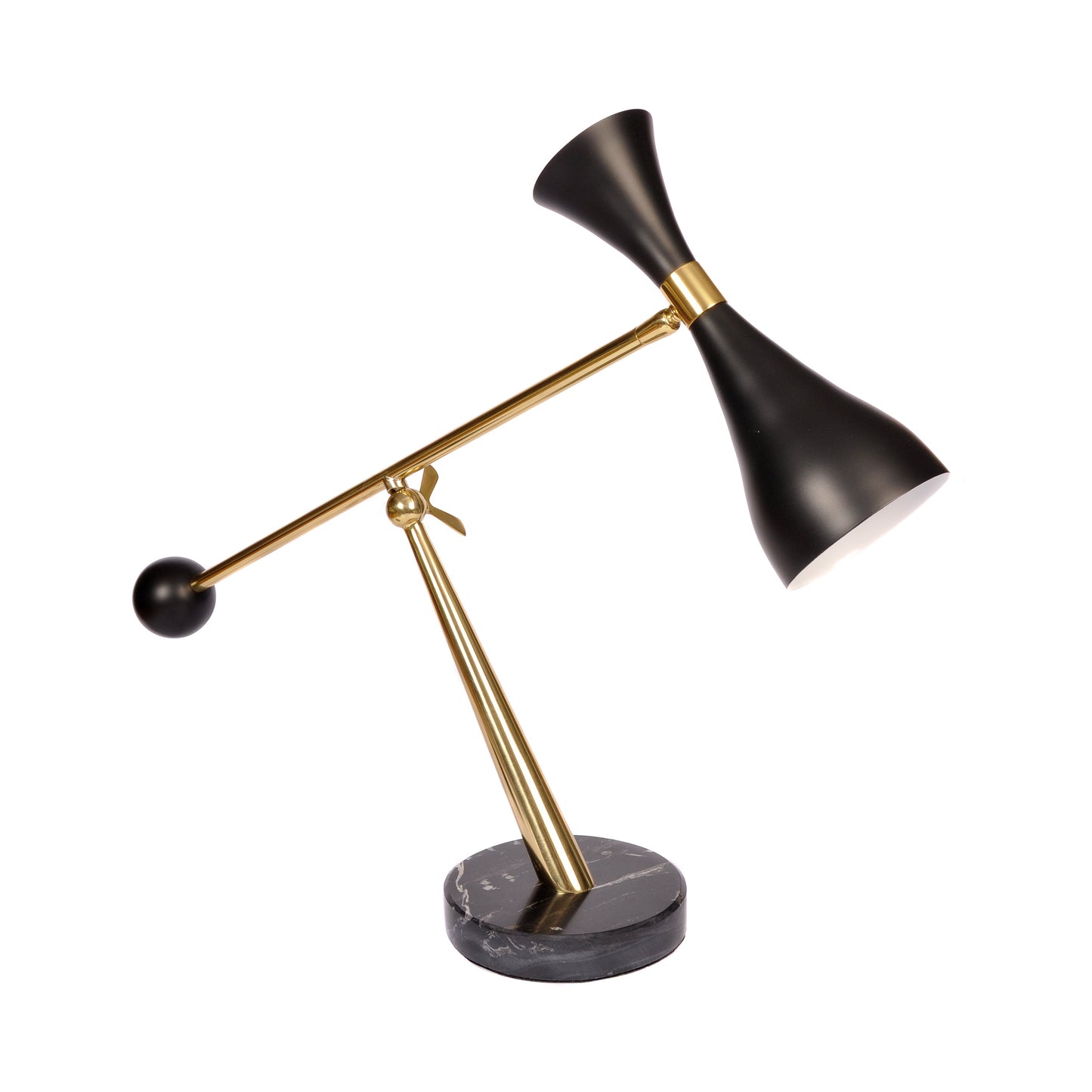 Desk Lamp Polished Brass and Black Joanna Wood Shop