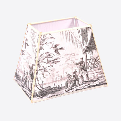 rectangle lampshade with black and white chinois scene