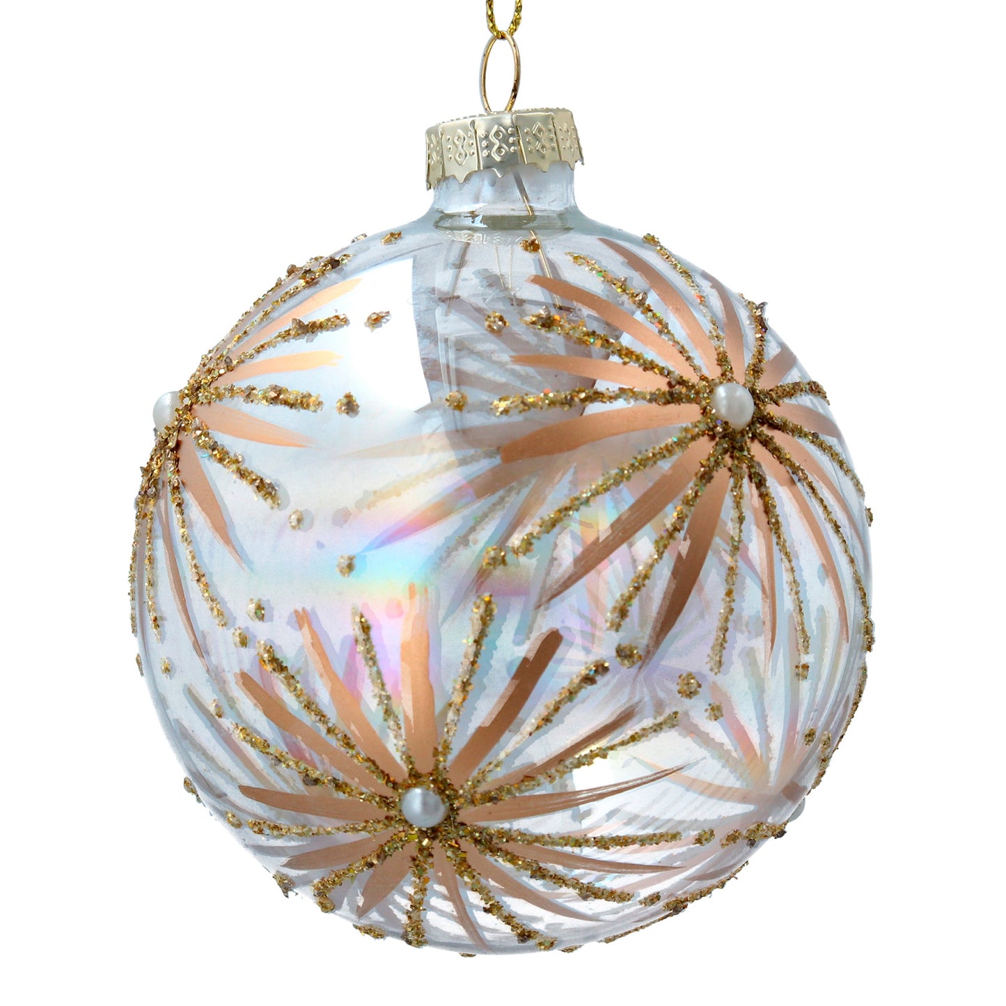Clear Bauble with Gold Starbursts Not specified