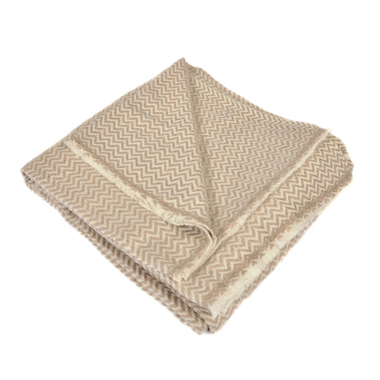 Coffee Zig Zag Cashmere Throw Joanna Wood Shop