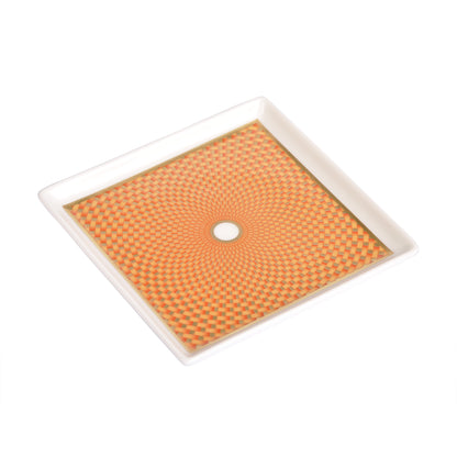 Limoges Tresor Orange Small Square Tray Not specified