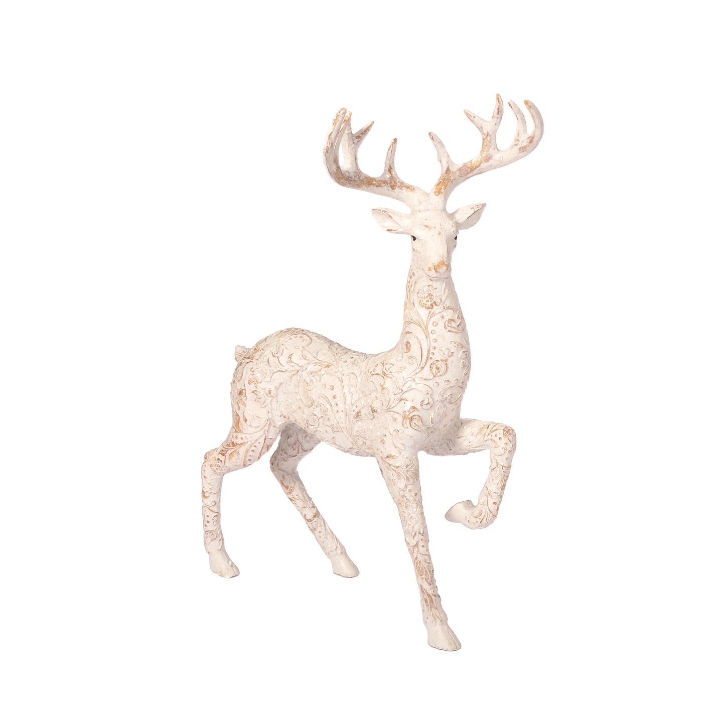 White Embossed Wooden Stag Joanna Wood